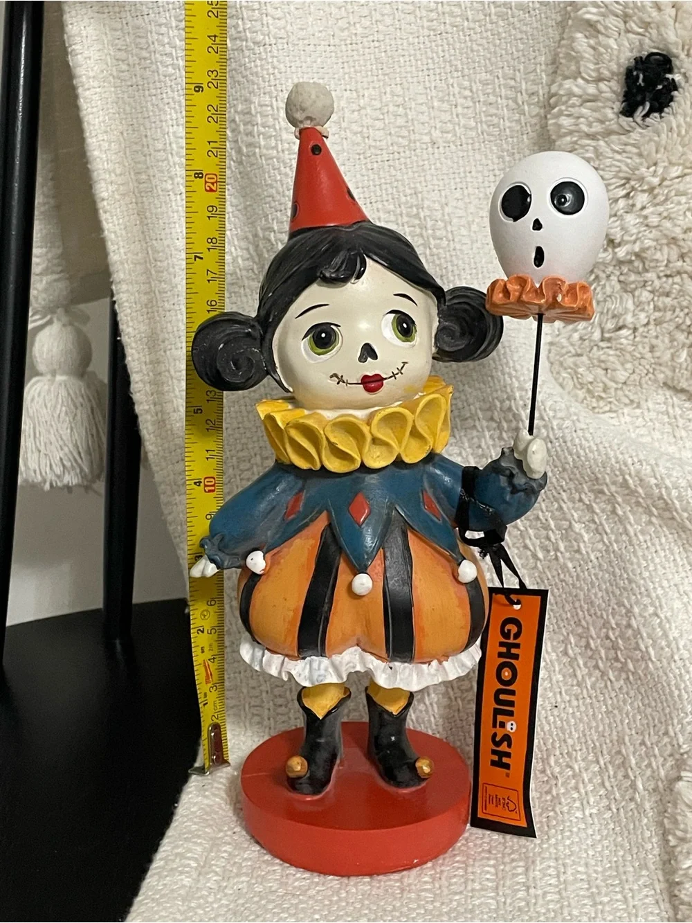 Ghoulish Clown Girl with Ghost Balloon 9” NEW Halloween 2026